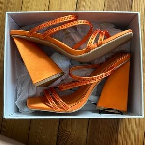 Meshki Orange heels